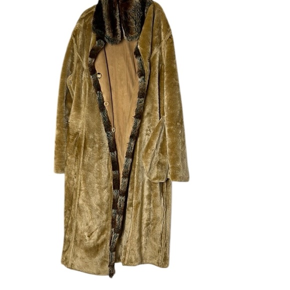Y2K ,Penny Lane,faux fur coat,very heavy,winter PTP 28”,4X,maxi,Yellowstone,Beth - Picture 14 of 16